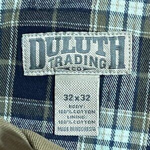 Duluth plaid lined jeans 32x32